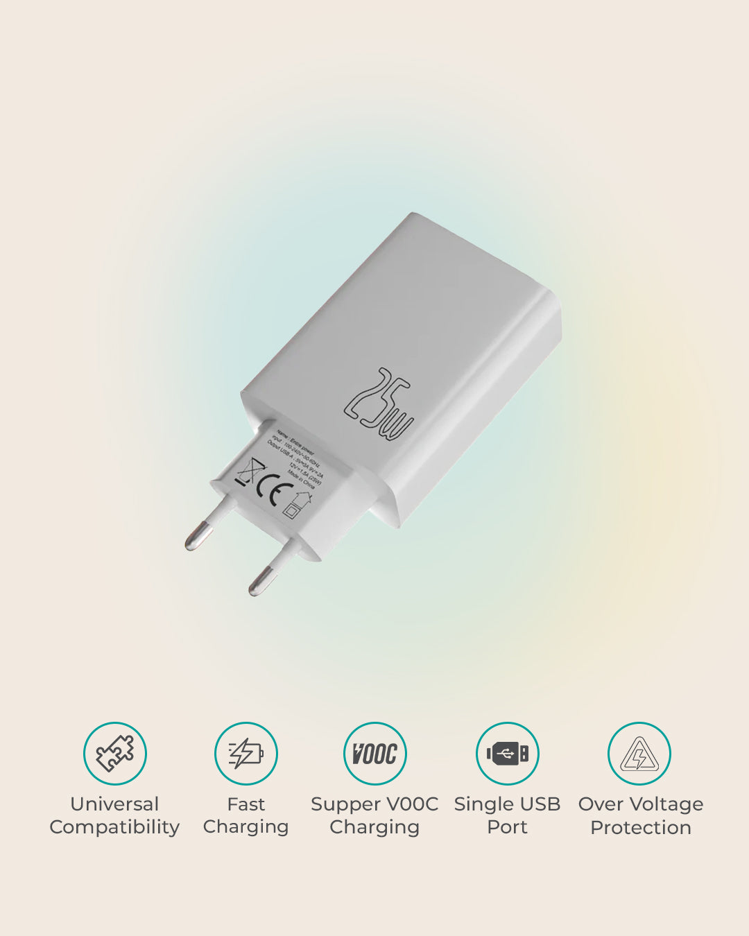 VBON 25W QC Fast Charger – Universal Compatibility