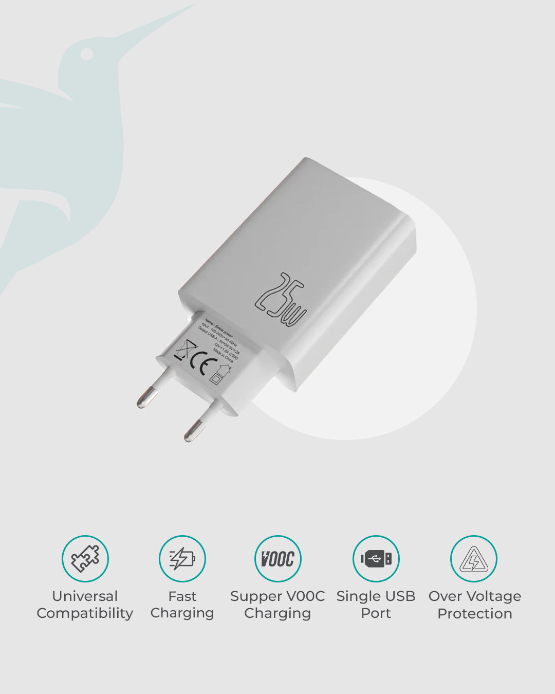 VBON 25W QC Fast Charger – Universal Compatibility