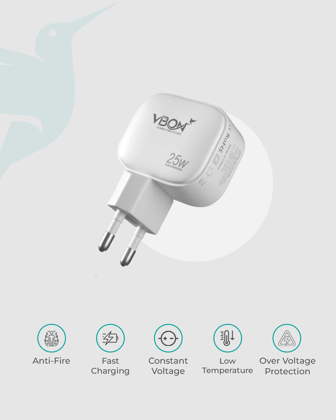 Vbon Ultra Fast Charger 25W GAN Technology
